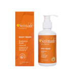 Load image into Gallery viewer, Serenade Radiance Rush Body Wash bottle and packaging infused with Grapefruit, Mandarin and Orange essential oils for natural skin cleansing and glow
