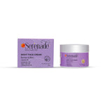 Load image into Gallery viewer, Serenade Barrier & Bliss Night Face Cream jar and box, infused with lavender, tea tree, and cedarwood oils.