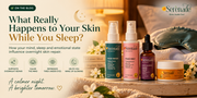 Serenade Switch Off & Glow skincare ritual featuring face wash, face mist, night serum and under eye cream for overnight skin care and relaxation.