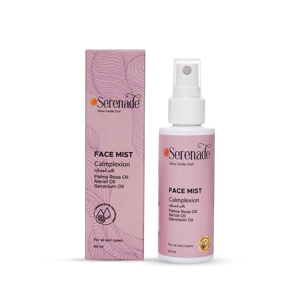 Serenade Calmplexion Face Mist with Palmarosa, Neroli, and Geranium oils for all skin types, 60ml.